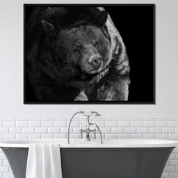 Black and White Bear - NicheCanvas