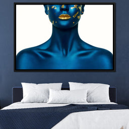 Blue Body Paint - NicheCanvas
