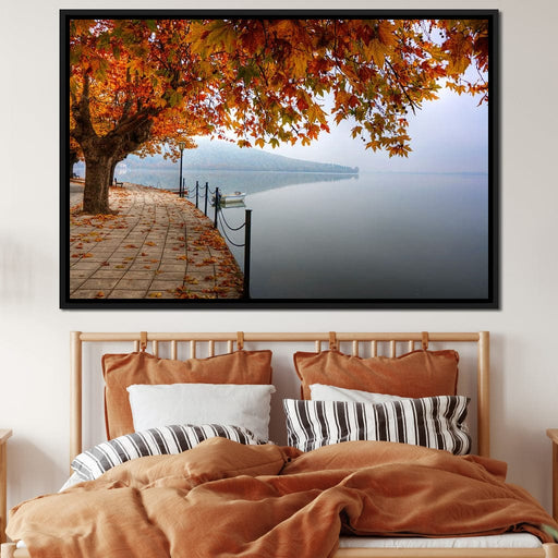 Lakeshore by Fall Canvas Print