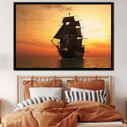 Old Ship At Sea - NicheCanvas