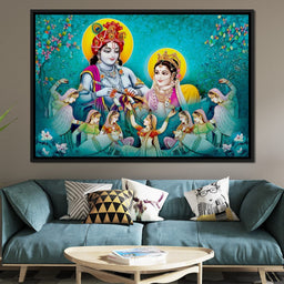 Lord Radha & Krishna Love Song - NicheCanvas