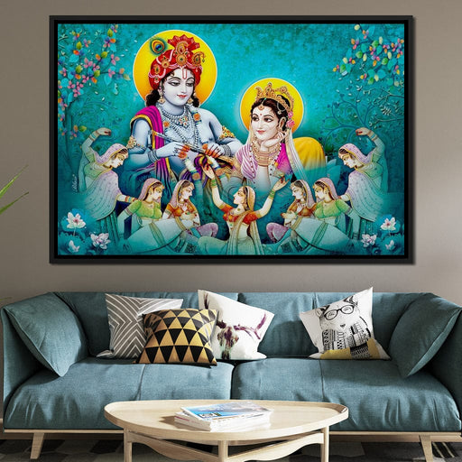 Lord Radha & Krishna Love Song Canvas Print