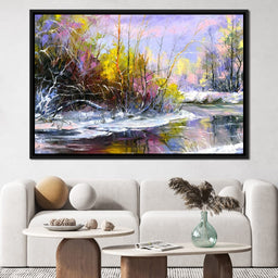 Winter Stream - NicheCanvas