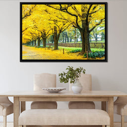 Yellow Ginkgo Trees - NicheCanvas