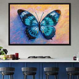 Light Blue Butterfly - NicheCanvas