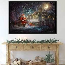 Santa Claus on Christmas Eve - NicheCanvas