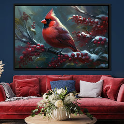 Winter Cardinal - Neal Hackett - NicheCanvas