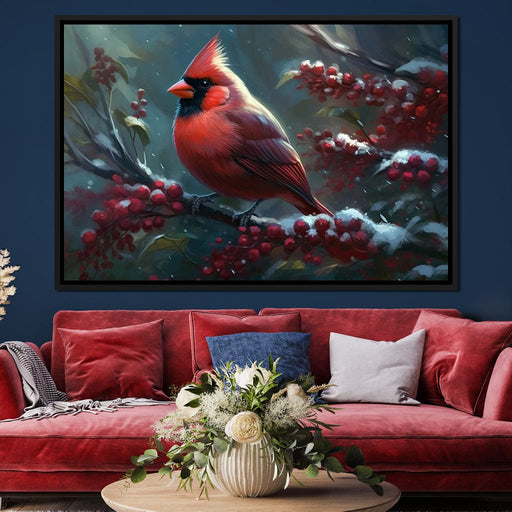 Winter Cardinal - Neal Hackett Canvas Print