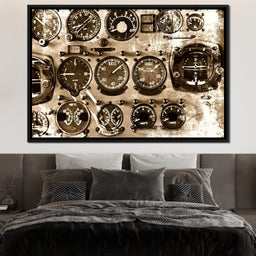Retro Airplane Instruments - NicheCanvas