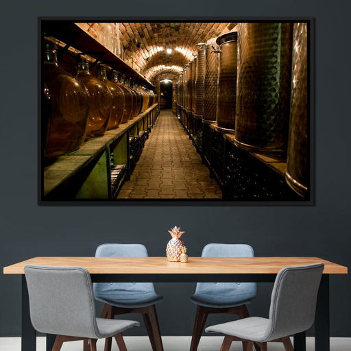 Wine Cellar Corridor Canvas Print