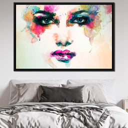 Watercolor Abstract Woman Portrait - NicheCanvas