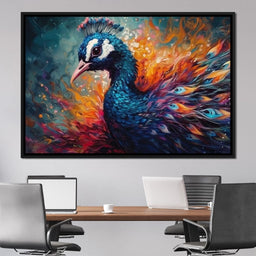 Vibrant Peacock - NicheCanvas