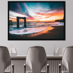 Beach Sunset Old Pier - Johanjjf - NicheCanvas