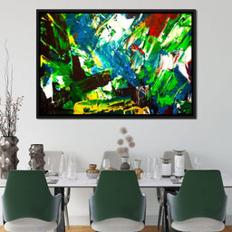 Abstract Emerald Splash - NicheCanvas