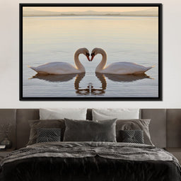 Swans On The Lake - NicheCanvas