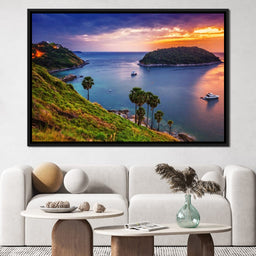 Boats Watching The Sunset - NicheCanvas