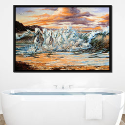 Horses Splash - NicheCanvas