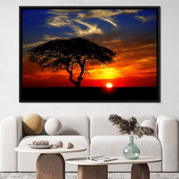 African Landscape Sunset - NicheCanvas