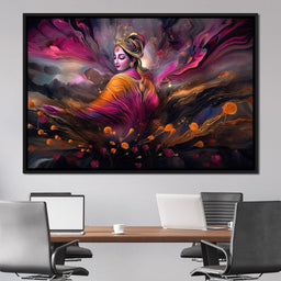 Blissful Krishna - NicheCanvas