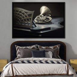 French Horn on the Grand Piano - NicheCanvas