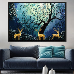 Golden Deer - NicheCanvas