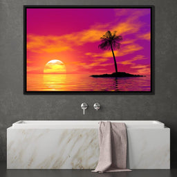 Sunset Island - NicheCanvas