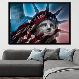 Patriotic Statue of Liberty - NicheCanvas