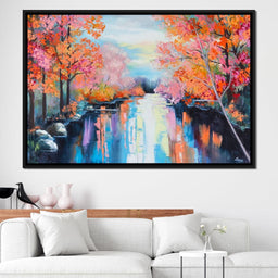 Autumn Stream Pastel - NicheCanvas