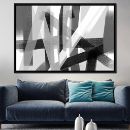 Black & White Lines v3 - Andy Brackpool - NicheCanvas