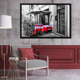 Red Tables In Rome - NicheCanvas