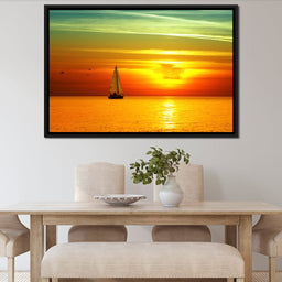 Sailing Boat Sunset - NicheCanvas