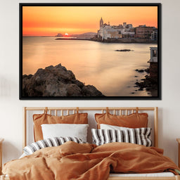 Sunset over Sitges - NicheCanvas