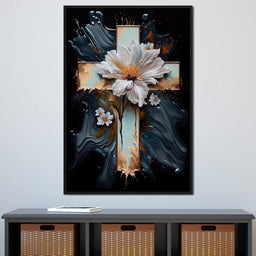 Floral Cross 02 - Neal Hackett  - NicheCanvas