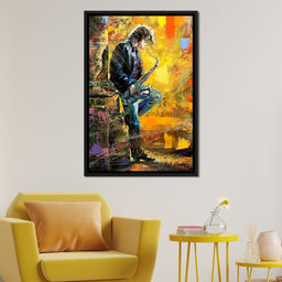 Man With Saxophone - NicheCanvas