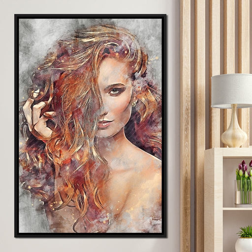 Girl Watercolor 2 - Mateo Canvas Print