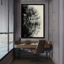 Abstract Black Circle - Evgeny Vetrov - NicheCanvas