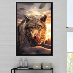 Wolf Sunset - Zenzdesign - NicheCanvas