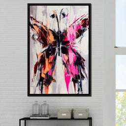 Orange & Pink Butterfly - NicheCanvas