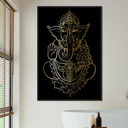 Golden Ganesha - NicheCanvas