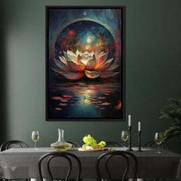 Midnight Lotus Flower - NicheCanvas