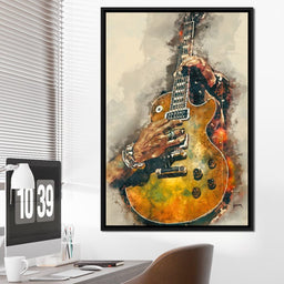 Slash's Electric Guitar - Abraham Szomor - NicheCanvas