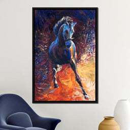Blue Horse - NicheCanvas