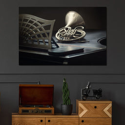 French Horn on the Grand Piano - NicheCanvas