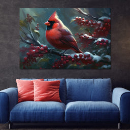 Winter Cardinal - Neal Hackett - NicheCanvas