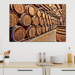 Oak Barrels - NicheCanvas