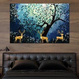 Golden Deer - NicheCanvas