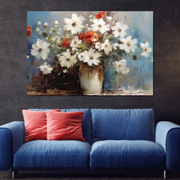 White & Red Flowers - Wildrose Creations - NicheCanvas