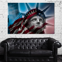Patriotic Statue of Liberty - NicheCanvas