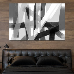 Black & White Lines v3 - Andy Brackpool - NicheCanvas
