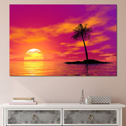 Sunset Island - NicheCanvas